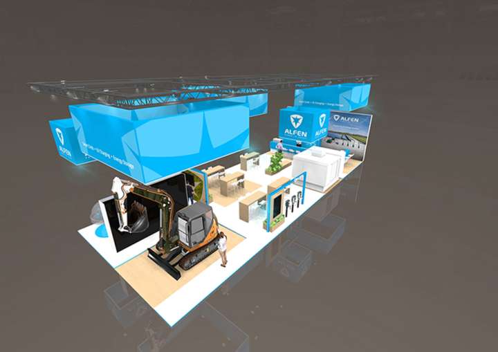 Alfen Booth Trade Show. Design by Eldee Expo Experts