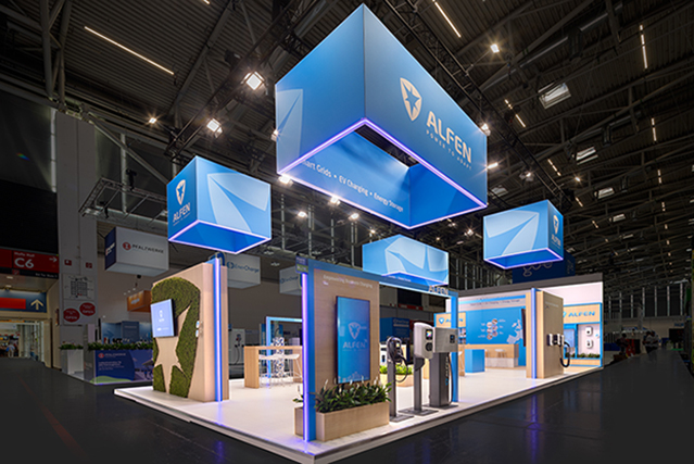 Alfen Booth Trade Show. Design by Eldee Expo Experts