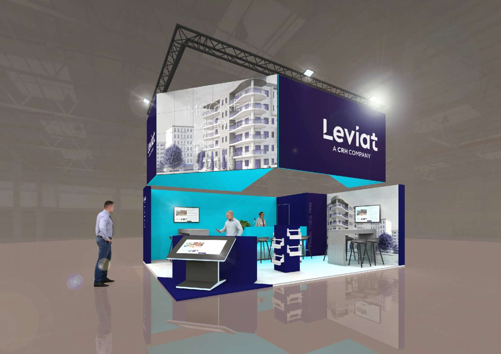 Standontwerp Leviat Bouwbeurs door standbouwer Eldee Expo Experts